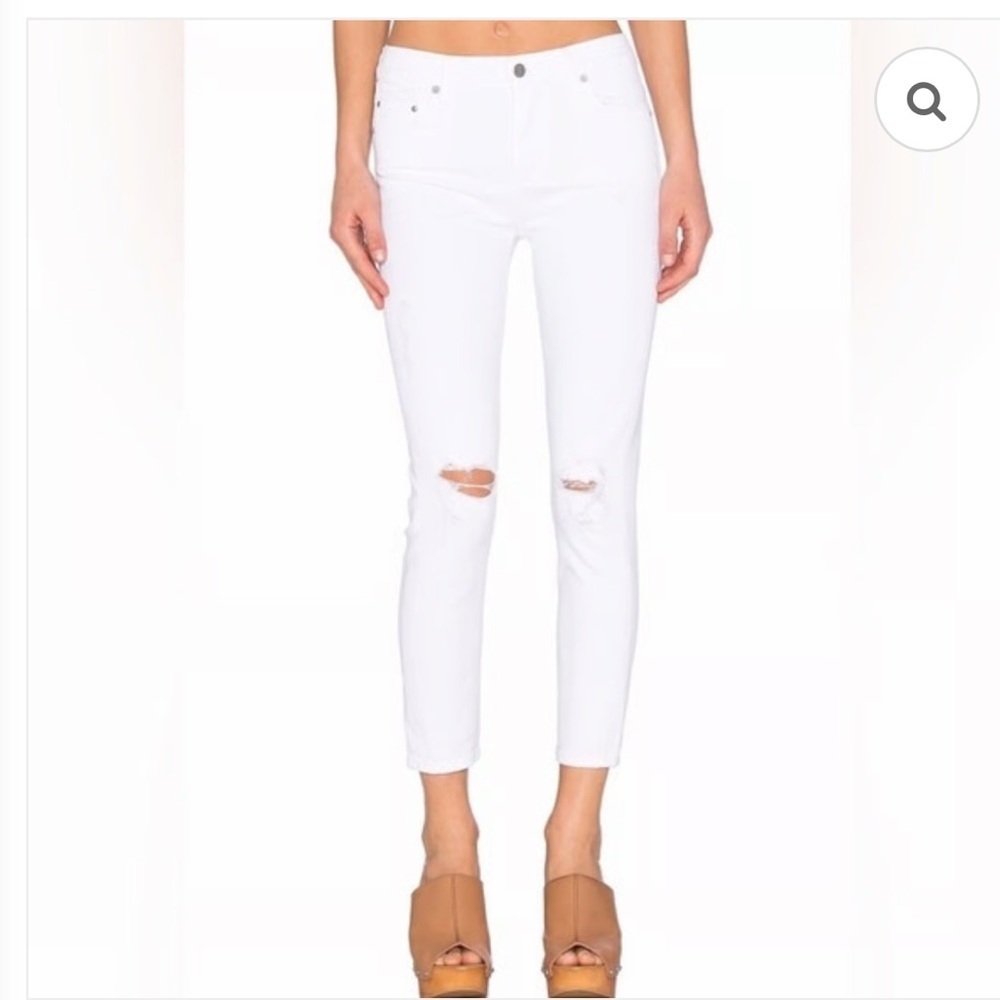 Citizens of Humanity Rocket High Rise Crop Skinny White